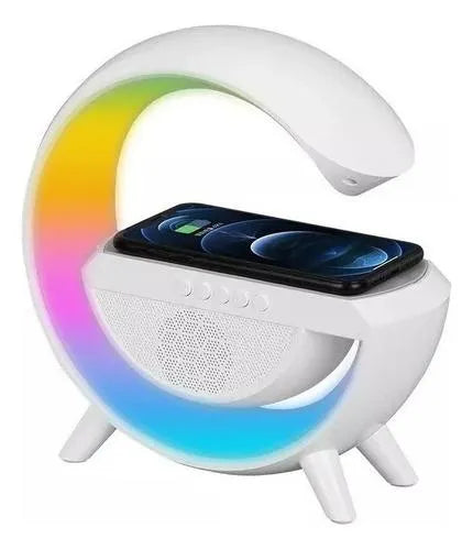 Altavoz Bluetooth + Lámpara + Cargador inalámbrico